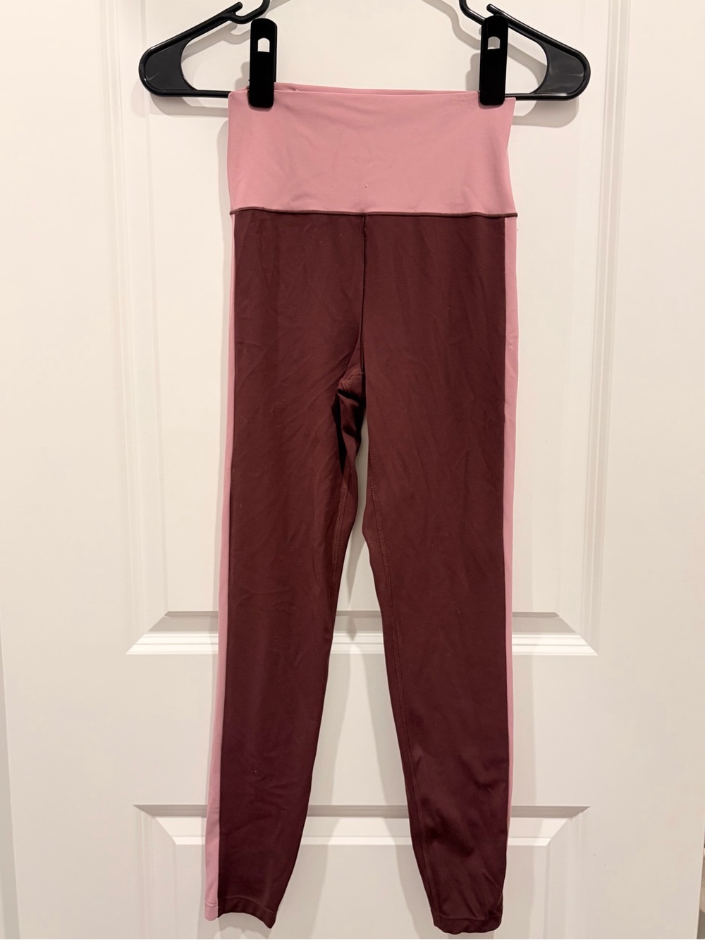 Old Navy Pink and Burgundy Colorblock Leggings